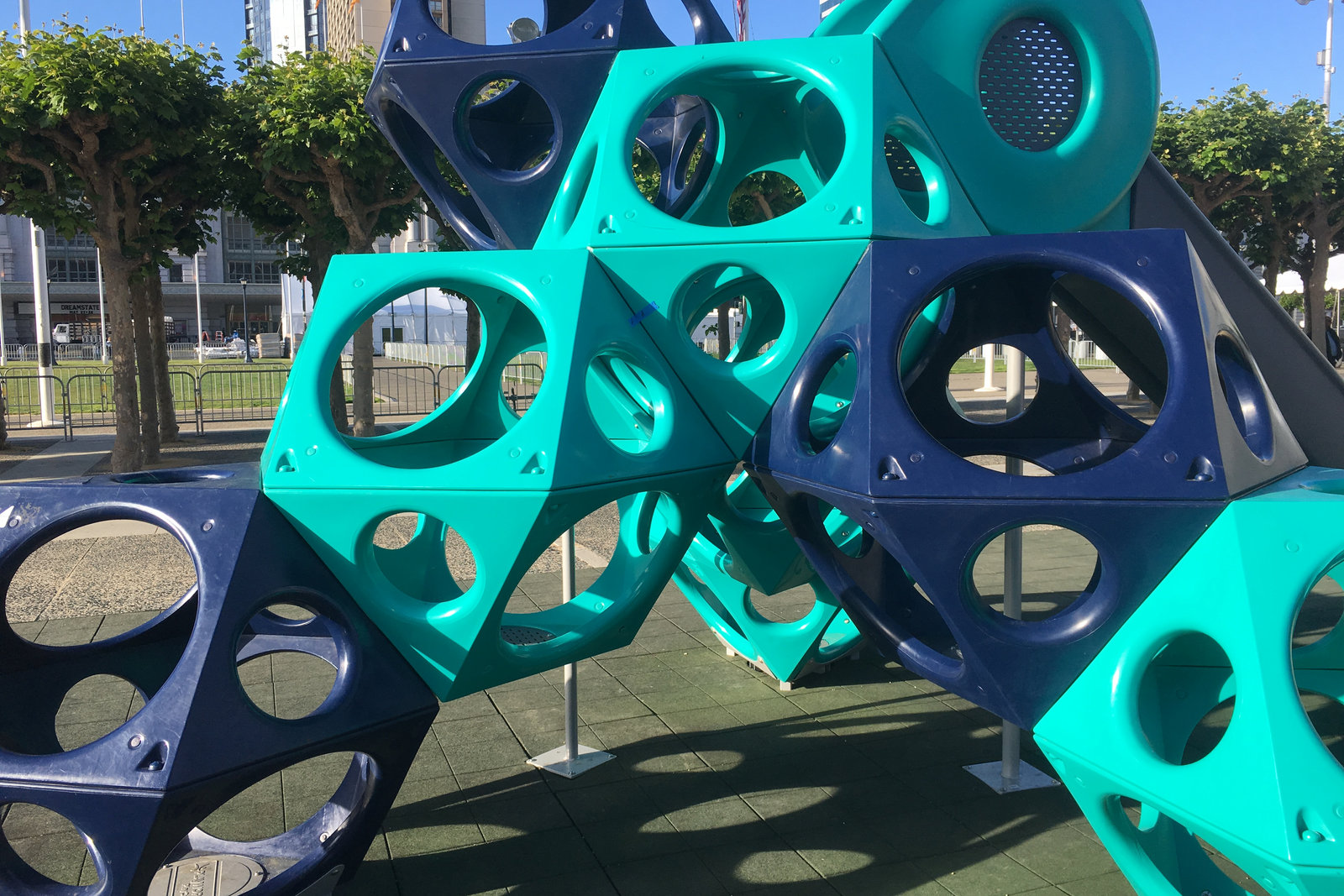 Commercial Playground Installation by Willow Playworks at Civic Center, San Francisco, CA — photo 2
